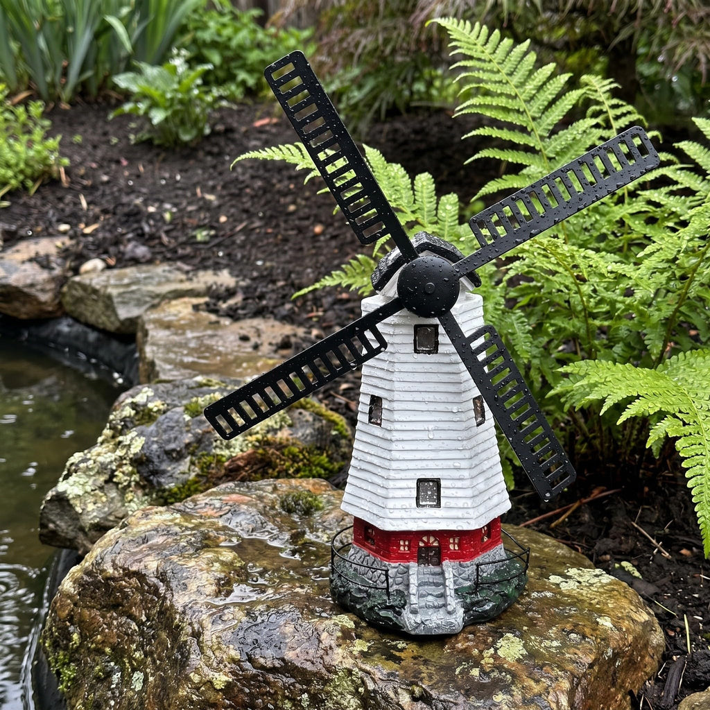 Solar Powered LED Lighthouse Garden Statue H604277