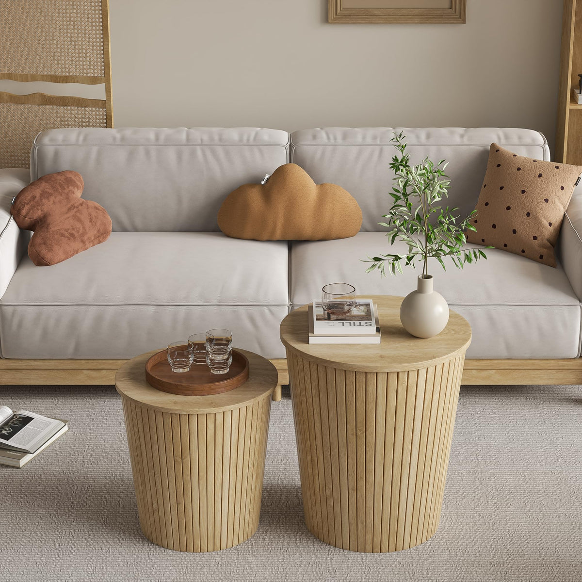 2-Piece Round Coffee Table Set Y2250