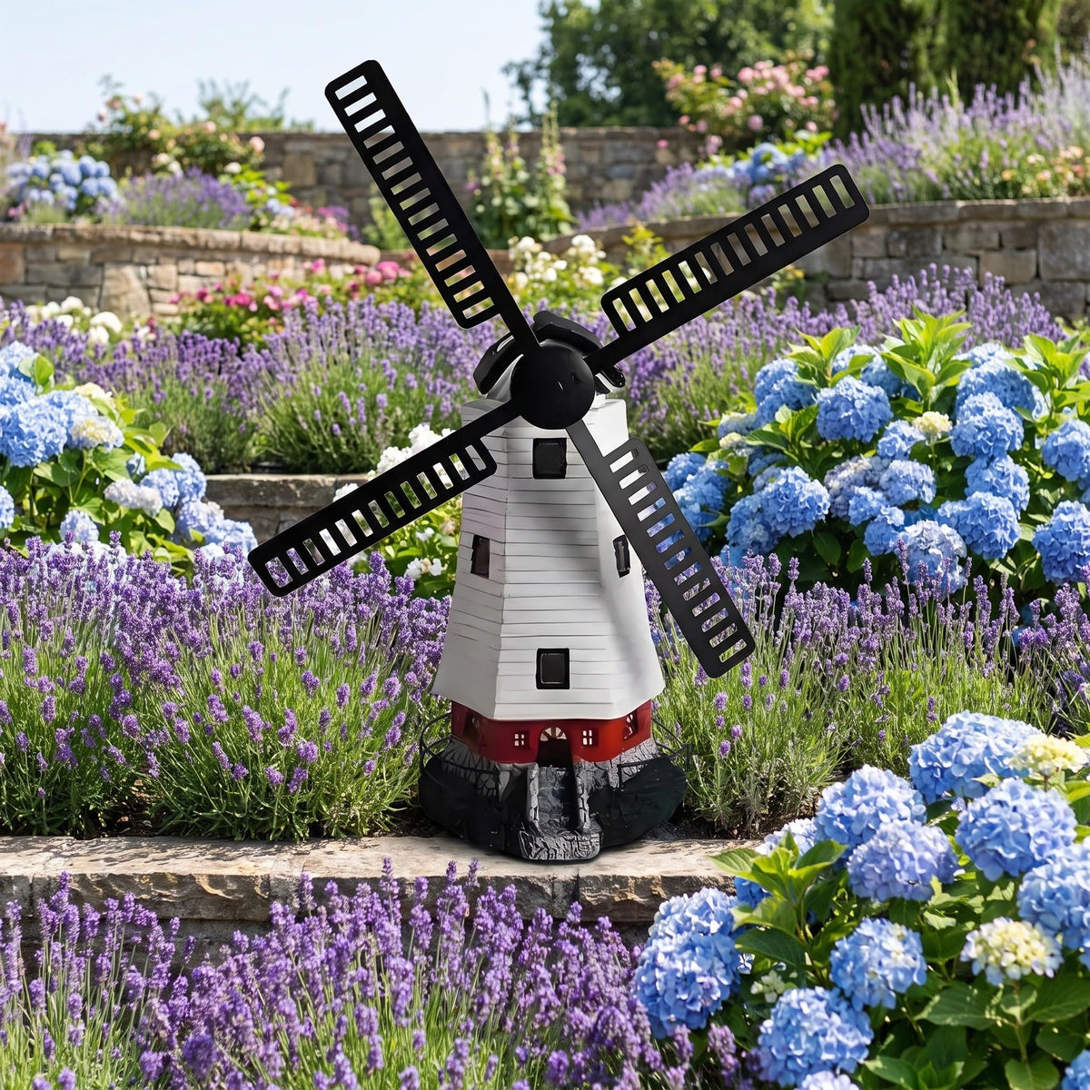 Solar Powered LED Lighthouse Garden Statue H604277
