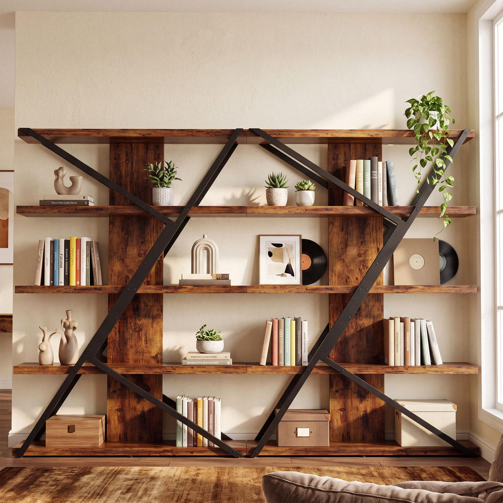5-Tier Wood and Metal Bookcase A82420